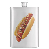 滑りやすいジョーのホットドッグは柔らかいパン鮮やかの音を鳴らした フラスク (正面)