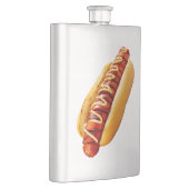 滑りやすいジョーのホットドッグは柔らかいパン鮮やかの音を鳴らした フラスク (右)