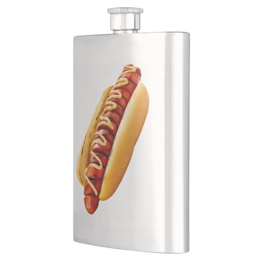 滑りやすいジョーのホットドッグは柔らかいパン鮮やかの音を鳴らした フラスク (左)