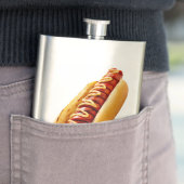 滑りやすいジョーのホットドッグは柔らかいパン鮮やかの音を鳴らした フラスク (インサイチュ)