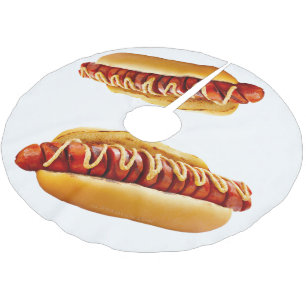 滑りやすいジョーのホットドッグは柔らかいパン鮮やかの音を鳴らした ブラッシュドポリエステルツリースカート