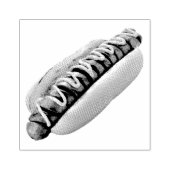 滑りやすいジョーのホットドッグは柔らかいパン鮮やかの音を鳴らした ラバースタンプ (インプリント)