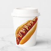 滑りやすいジョーのホットドッグは柔らかいパン鮮やかの音を鳴らした 紙コップ (裏面)