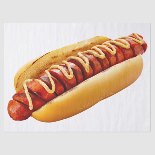 滑りやすいジョーのホットドッグは柔らかいパン鮮やかの音を鳴らした 薄葉紙 (正面)
