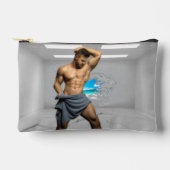 滑りやすいジョーのマンタオル白レンガの壁のバーを壊した アクセサリーポーチ (正面)