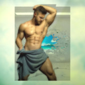 滑りやすいジョーのマンタオル白レンガの壁のバーを壊した ウィンドウサイン (シート3)