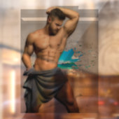 滑りやすいジョーのマンタオル白レンガの壁のバーを壊した ウィンドウサイン (シート2)