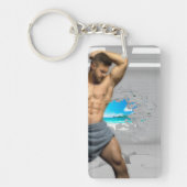 滑りやすいジョーのマンタオル白レンガの壁のバーを壊した キーホルダー (正面)