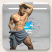 滑りやすいジョーのマンタオル白レンガの壁のバーを壊した コースター (正面)