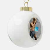 滑りやすいジョーのマンタオル白レンガの壁のバーを壊した セラミックボールオーナメント (左)