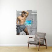 滑りやすいジョーのマンタオル白レンガの壁のバーを壊した タペストリー (インサイチュ)