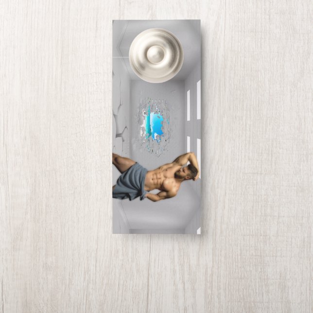 滑りやすいジョーのマンタオル白レンガの壁のバーを壊した ドアノブサイン (ノブ)