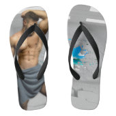 滑りやすいジョーのマンタオル白レンガの壁のバーを壊した ビーチサンダル (フットベッド)