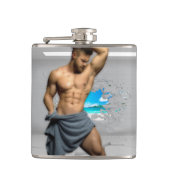 滑りやすいジョーのマンタオル白レンガの壁のバーを壊した フラスク (正面)