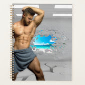 滑りやすいジョーのマンタオル白レンガの壁のバーを壊した プランナー手帳 (正面)