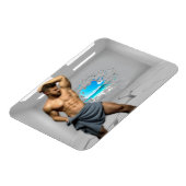 滑りやすいジョーのマンタオル白レンガの壁のバーを壊した マグネット (左側)