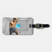 滑りやすいジョーのマンタオル白レンガの壁のバーを壊した ラゲッジタグ (正面横)