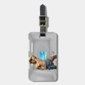 滑りやすいジョーのマンタオル白レンガの壁のバーを壊した ラゲッジタグ (正面縦)