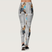 滑りやすいジョーのマンタオル白レンガの壁のバーを壊した レギンス (裏面)