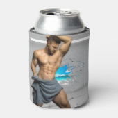 滑りやすいジョーのマンタオル白レンガの壁のバーを壊した 缶クーラー (缶正面)