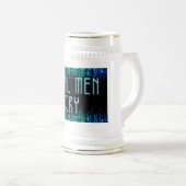 滑りやすいジョーの実在男は涙を黒い青いアクアを叫ぶ ビールジョッキ (正面右)