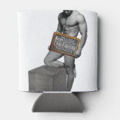 滑りやすいジョーの感謝祭の伝統の筋肉質な男性 缶クーラー (裏面)