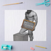 滑りやすいジョーの感謝祭の伝統の筋肉質な男性 薄葉紙 (クラフト)