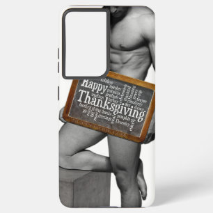 滑りやすいジョーの感謝祭の伝統の筋肉質な男性 SAMSUNG GALAXY S21+ケース