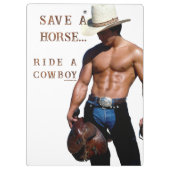 滑りやすいジョーの救馬に乗るわらカウボーイハムス クリップボード (裏面)