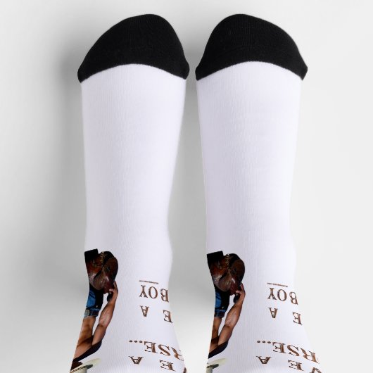 滑りやすいジョーの救馬に乗るわらカウボーイハムス ソックス (上部)