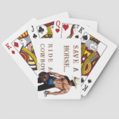 滑りやすいジョーの救馬に乗るわらカウボーイハムス トランプ (裏面)