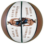 滑りやすいジョーの救馬に乗るわらカウボーイハムス バスケットボール (縦)