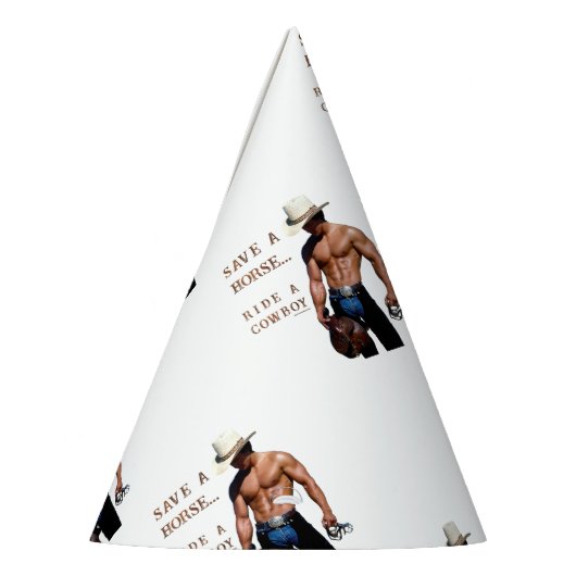 滑りやすいジョーの救馬に乗るわらカウボーイハムス パーティーハット (左)