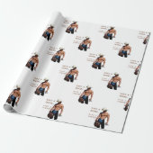 滑りやすいジョーの救馬に乗るわらカウボーイハムス ラッピングペーパー (アンロールド)