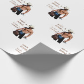 滑りやすいジョーの救馬に乗るわらカウボーイハムス ラッピングペーパー (角)