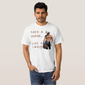 滑りやすいジョーの救馬に乗るわらカウボーイハムス Tシャツ (正面フル)