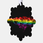 滑りやすいジョーの煙は鮮やかな虹色祝だ オーナメントカード (左)