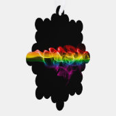 滑りやすいジョーの煙は鮮やかな虹色祝だ オーナメントカード (右)