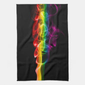 滑りやすいジョーの煙は鮮やかな虹色祝だ キッチンタオル (縦)