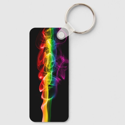 滑りやすいジョーの煙は鮮やかな虹色祝だ キーホルダー (裏面)
