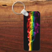 滑りやすいジョーの煙は鮮やかな虹色祝だ キーホルダー (正面)