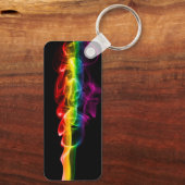 滑りやすいジョーの煙は鮮やかな虹色祝だ キーホルダー (裏面)