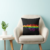 滑りやすいジョーの煙は鮮やかな虹色祝だ クッション (椅子)