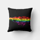 滑りやすいジョーの煙は鮮やかな虹色祝だ クッション (裏面)