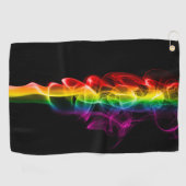 滑りやすいジョーの煙は鮮やかな虹色祝だ ゴルフタオル (横)