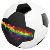 滑りやすいジョーの煙は鮮やかな虹色祝だ サッカーボール (3/4)