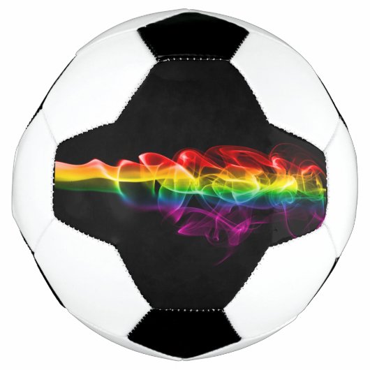 滑りやすいジョーの煙は鮮やかな虹色祝だ サッカーボール (正面)