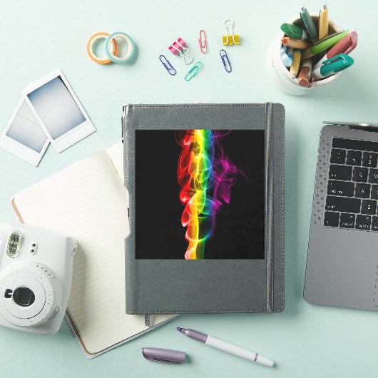 滑りやすいジョーの煙は鮮やかな虹色祝だ シール (iPadカバー)