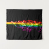 滑りやすいジョーの煙は鮮やかな虹色祝だ タペストリー (正面(横))