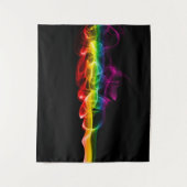 滑りやすいジョーの煙は鮮やかな虹色祝だ タペストリー (正面)